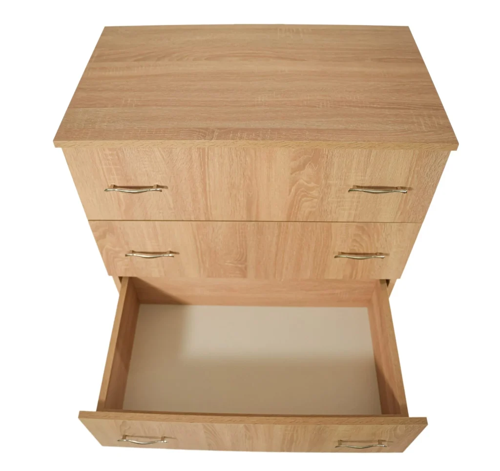 Comoda 3 sertare Sonoma, 80x48x82 cm