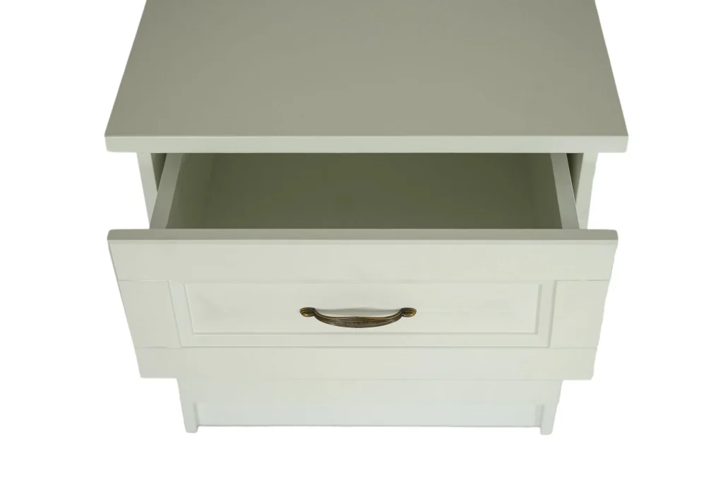 Noptiera insertie lemn culoare Alb, 54x55x45 cm