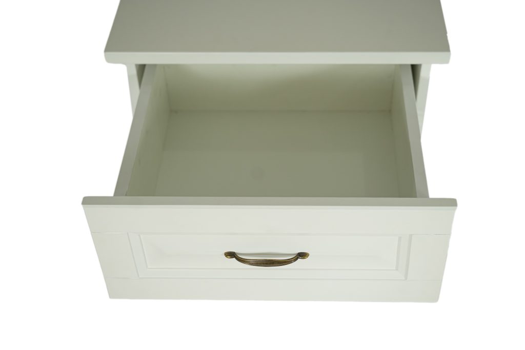 Noptiera insertie lemn culoare Alb, 54x55x45 cm