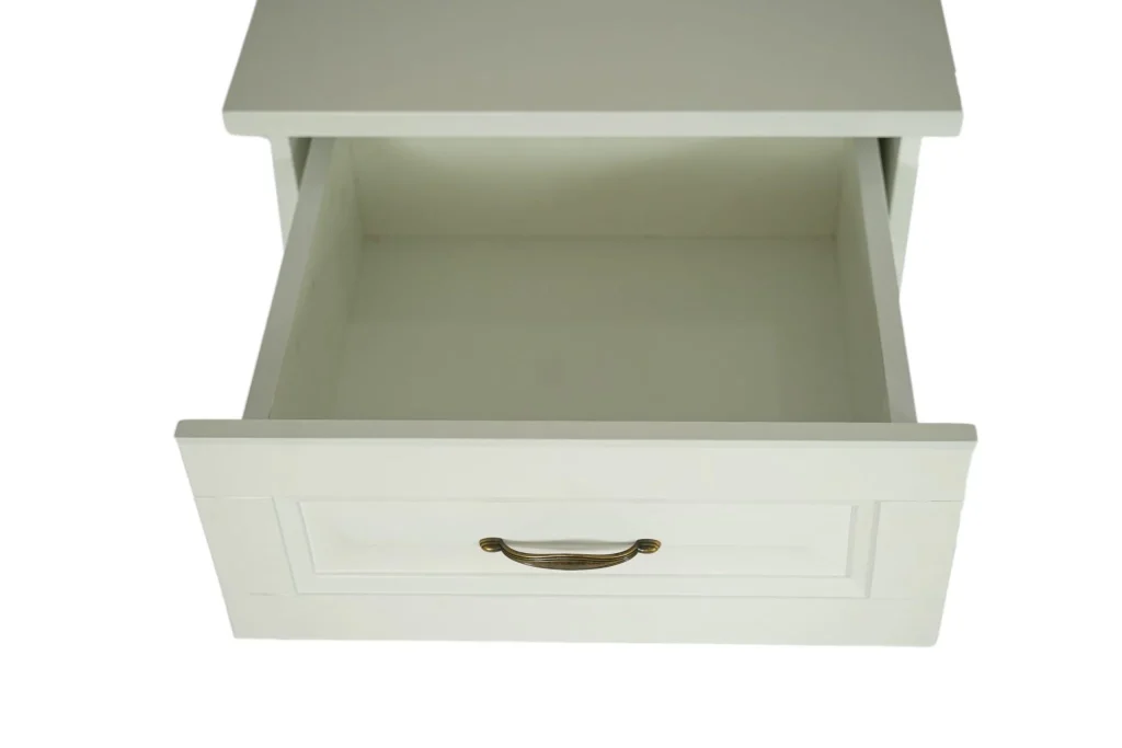 Noptiera insertie lemn culoare Alb, 54x55x45 cm