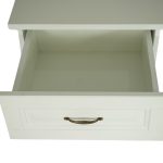 Noptiera insertie lemn culoare Alb, 54x55x45 cm