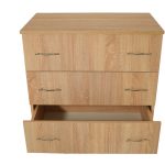 Comoda 3 sertare Sonoma, 80x48x82 cm