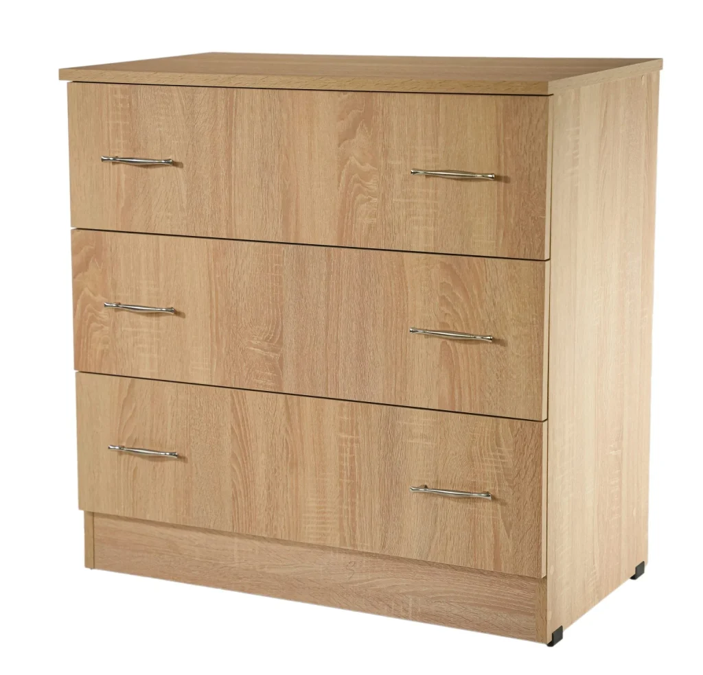 Comoda 3 sertare Sonoma, 80x48x82 cm