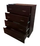 Comoda 4 sertare Wenge, 80x48x105 cm