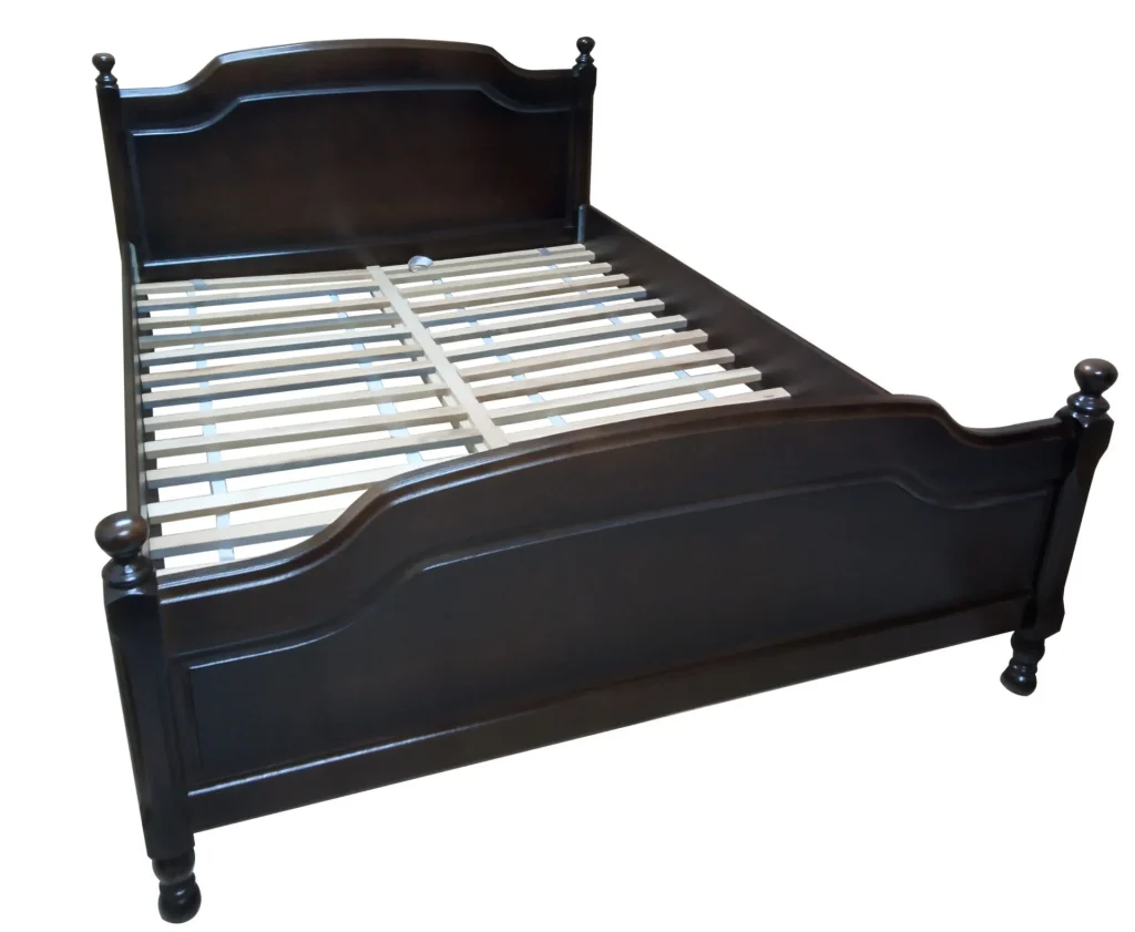 Pat lemn masiv, nuc, 120x200 cm