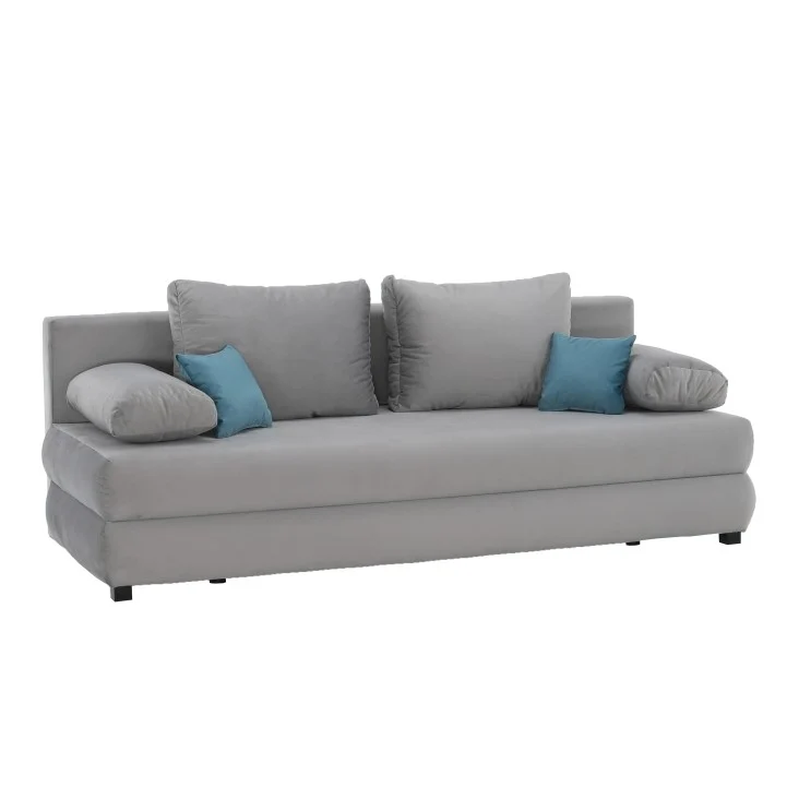 Canapea extensibila, textil gri/turcoaz, CLIV