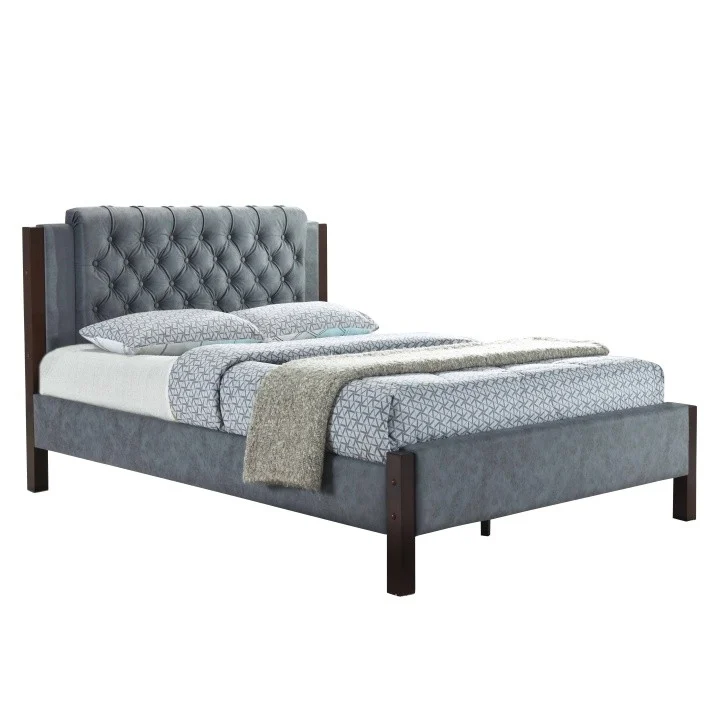 Pat, 160x200 cm, material textil gri, KAROLA