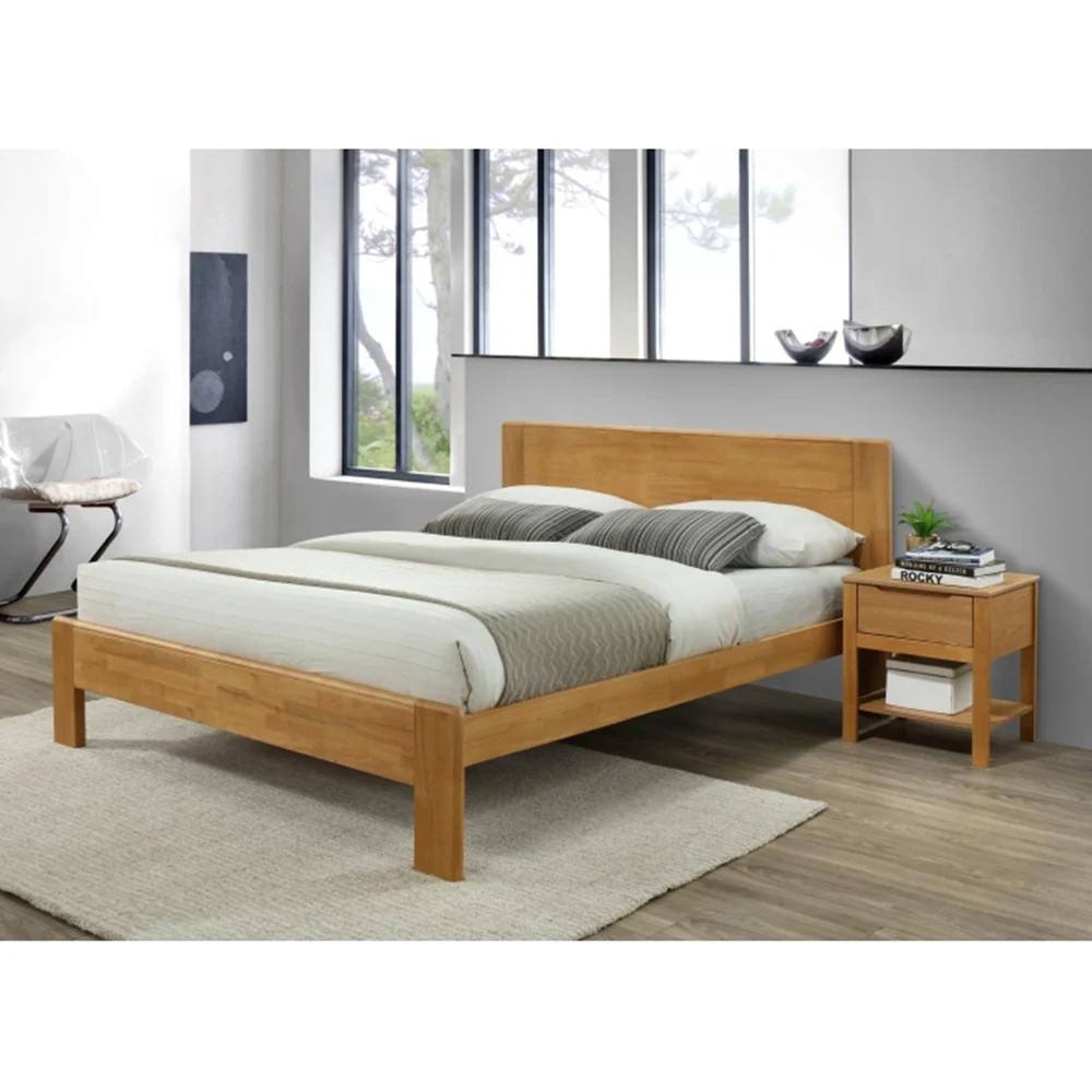 Pat lemn, stejar, 160x200 cm, KABOTO