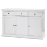 Comoda, PAL infoliat/MDF lacuit, alb, PARIS