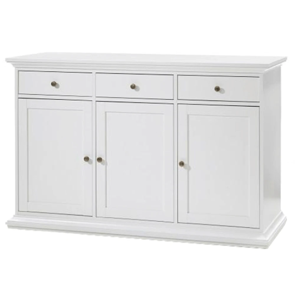 Comoda, PAL infoliat/MDF lacuit, alb, PARIS