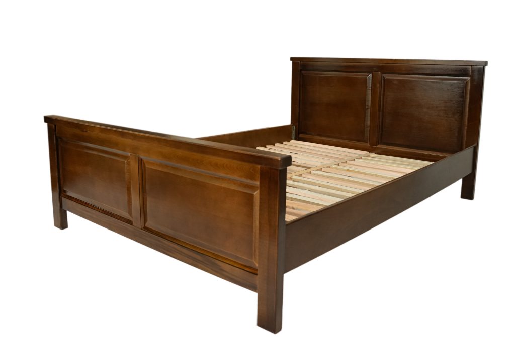 Pat lemn masiv Marius 180x200 cm, Nuc