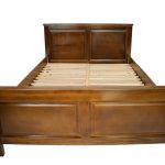 Pat lemn masiv Marius 180x200 cm, Nuc