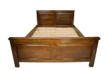 Pat lemn masiv, Marius 160x200 cm, Nuc
