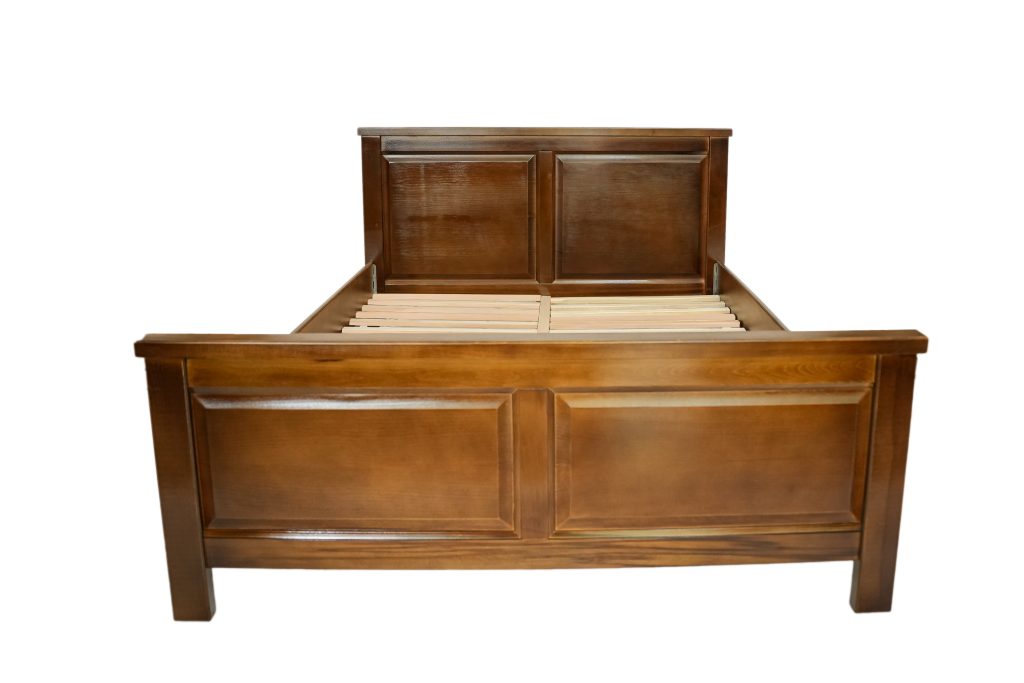 Pat lemn masiv Marius 180x200 cm, Nuc