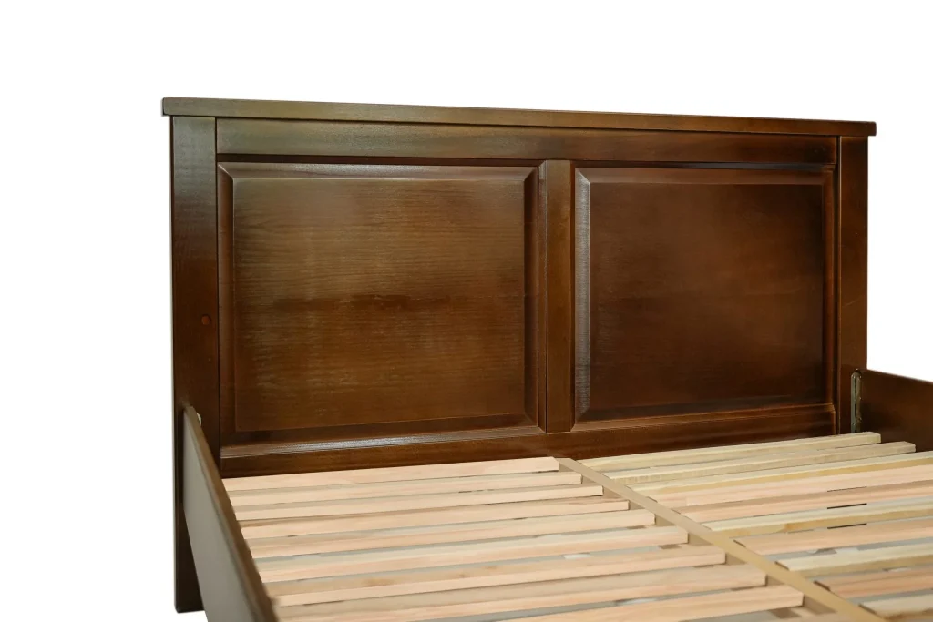 Pat lemn masiv, Marius 160x200 cm, Nuc