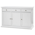 Comoda, PAL infoliat/MDF lacuit, alb, PARIS