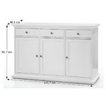 Comoda, PAL infoliat/MDF lacuit, alb, PARIS