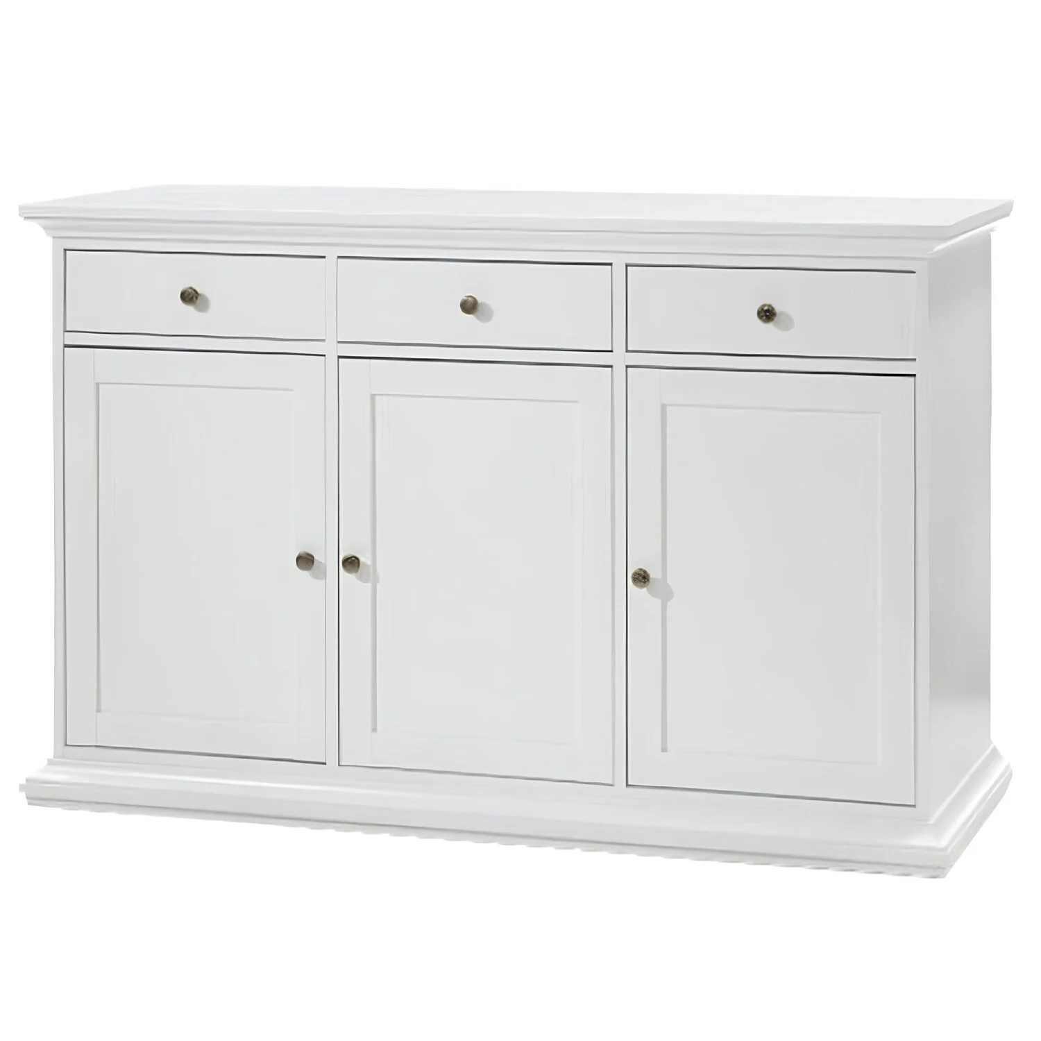 Comoda, PAL infoliat/MDF lacuit, alb, PARIS