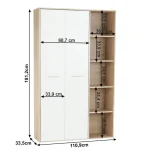 Dulap, stejar sonoma/alb, MAURUS