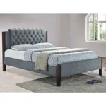 Pat, 160x200 cm, material textil gri, KAROLA