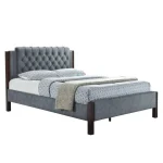 Pat, 160x200 cm, material textil gri, KAROLA