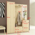 Mobilier pentru hol, stejar sonoma, AMALIA