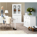 Comoda, PAL infoliat/MDF lacuit, alb, PARIS