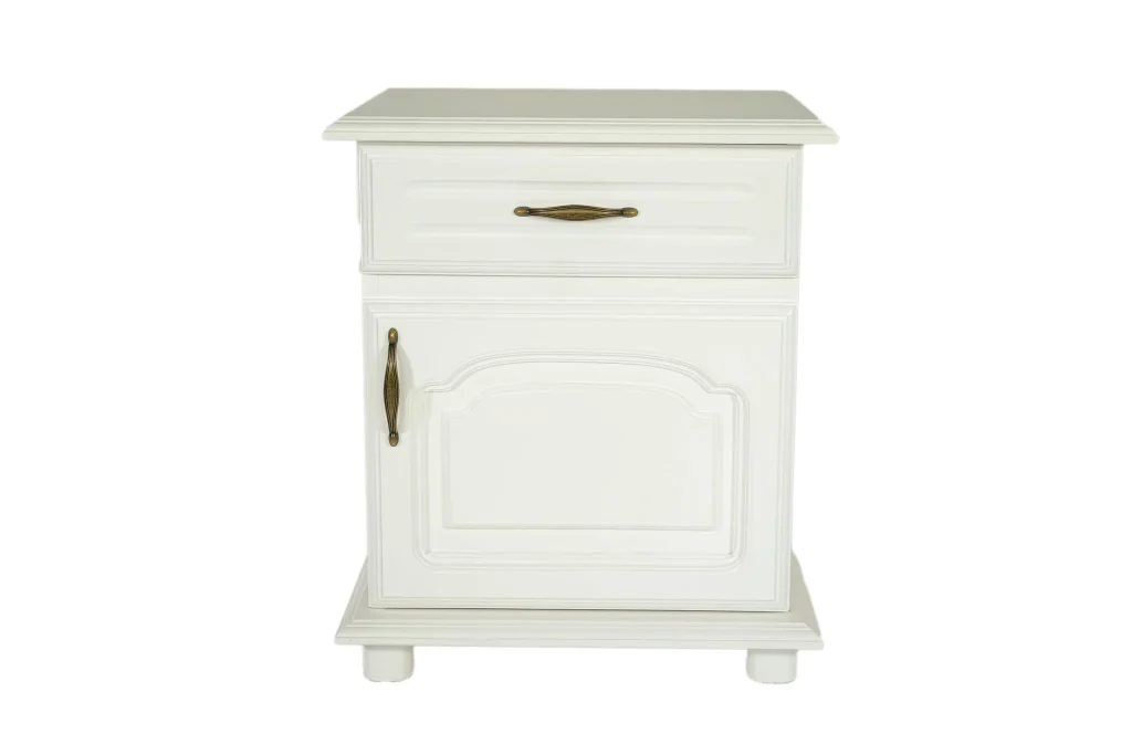 Noptiera insertie lemn culoare alb - 49x58x36 cm