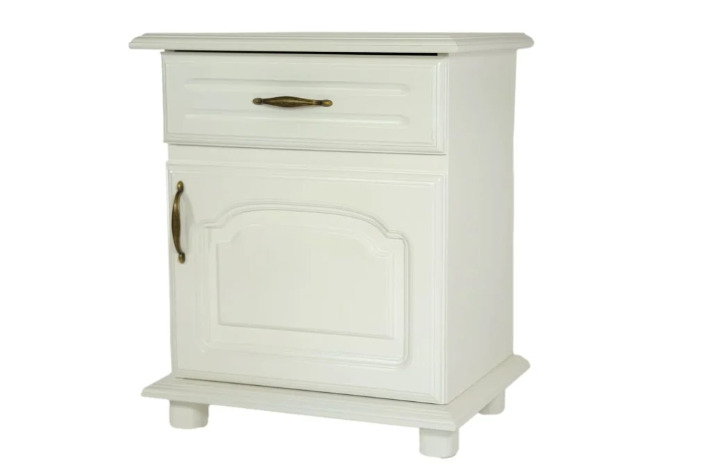 Noptiera insertie lemn culoare alb - 49x58x36 cm