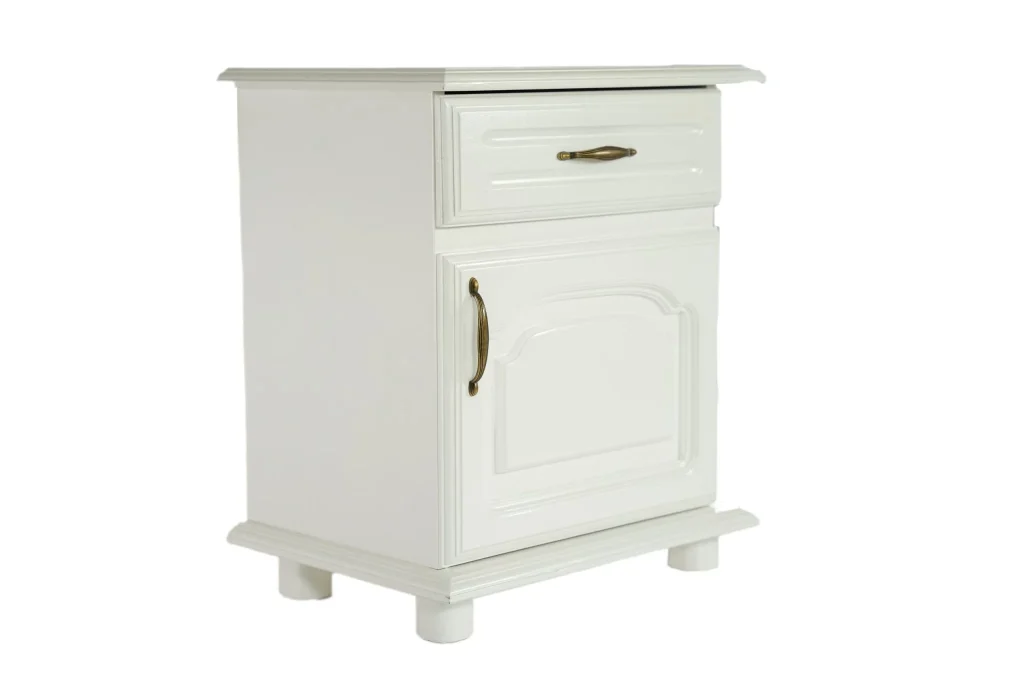 Noptiera insertie lemn culoare alb - 49x58x36 cm