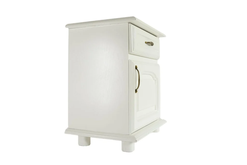 Noptiera insertie lemn culoare alb - 49x58x36 cm