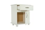 Noptiera insertie lemn culoare alb - 49x58x36 cm