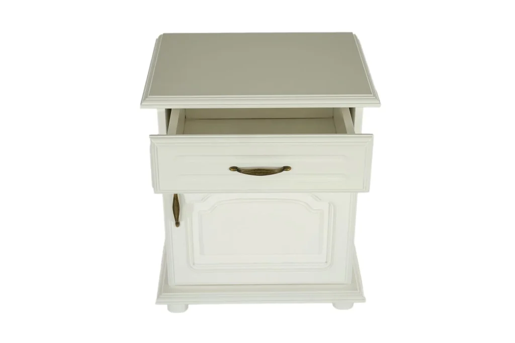 Noptiera insertie lemn culoare alb - 49x58x36 cm