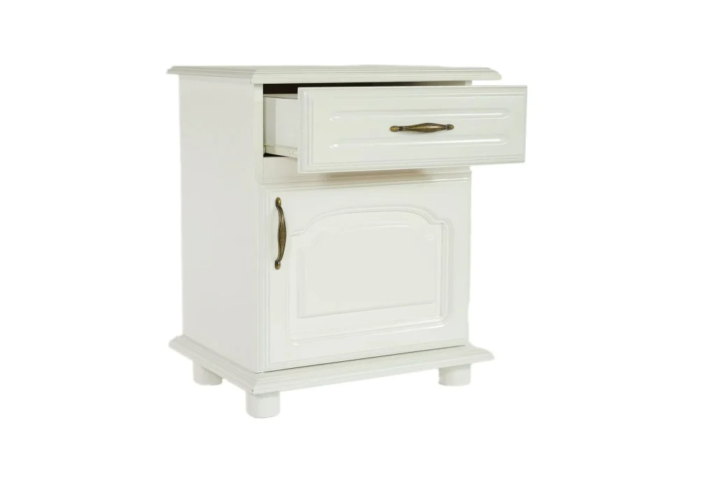 Noptiera insertie lemn culoare alb - 49x58x36 cm