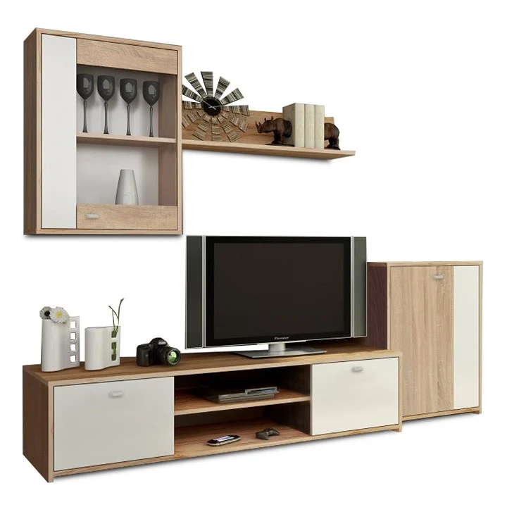 Mobila de living, stejar sonoma/alba, GENTA