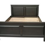 Pat lemn masiv Marius 160x200 cm, negru