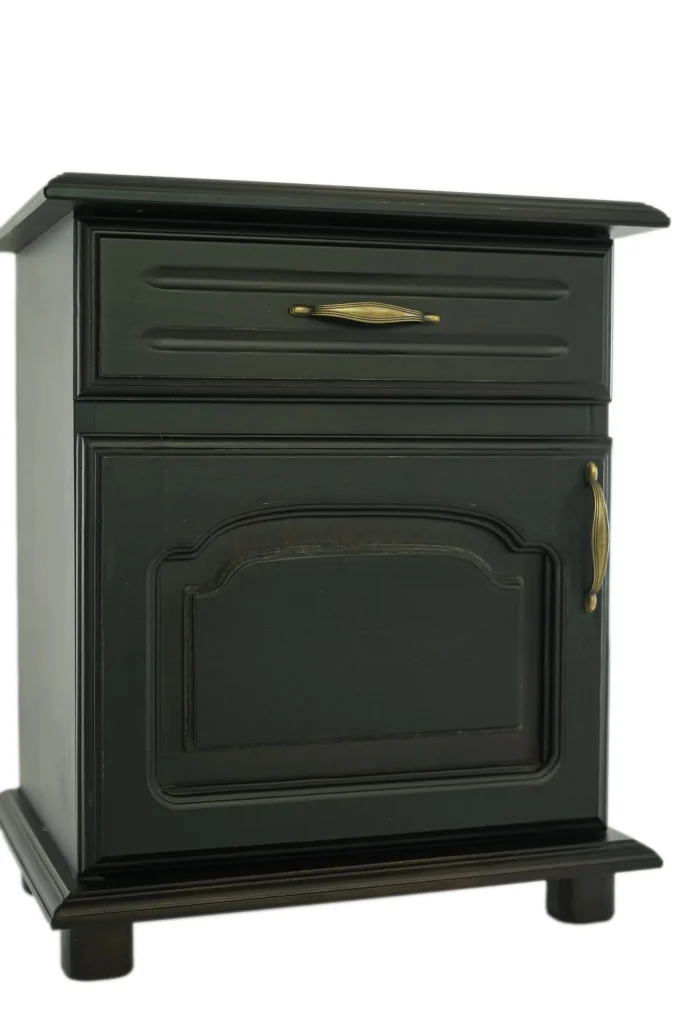 Noptiera insertie lemn culoare negru - 49x58x36 cm