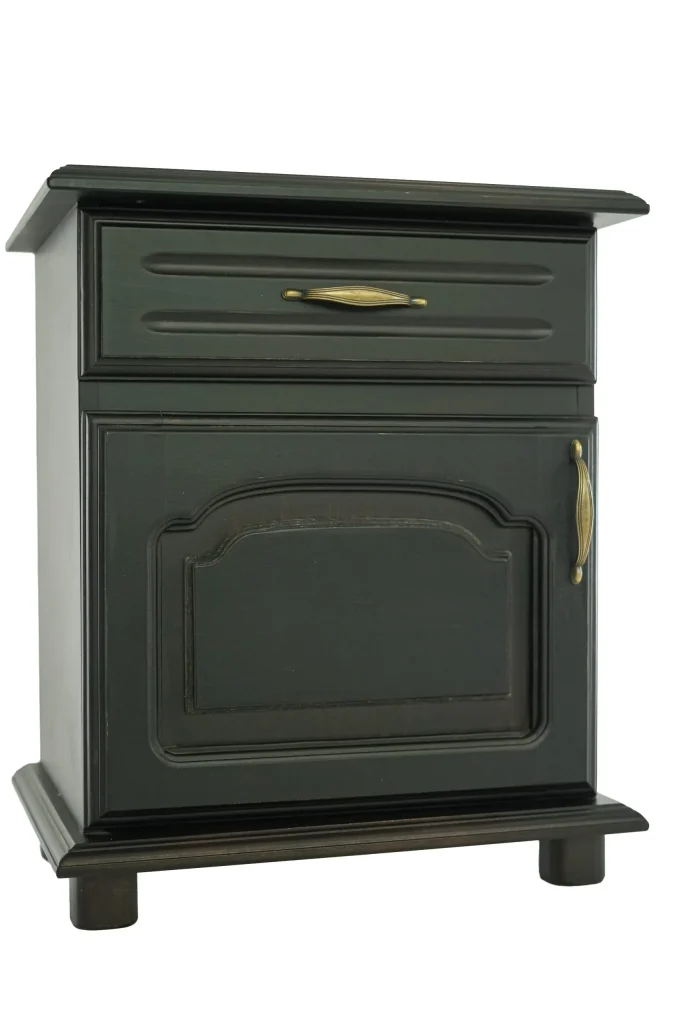 Noptiera insertie lemn culoare negru - 49x58x36 cm