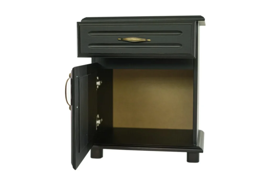 Noptiera insertie lemn culoare negru - 49x58x36 cm