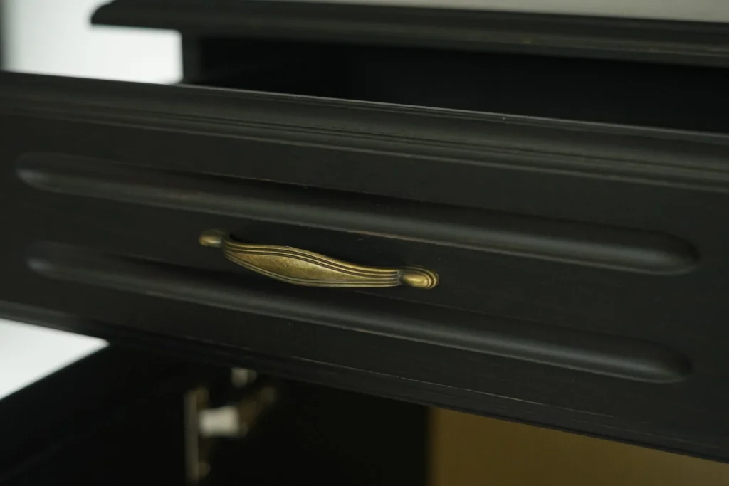 Noptiera insertie lemn culoare negru - 49x58x36 cm