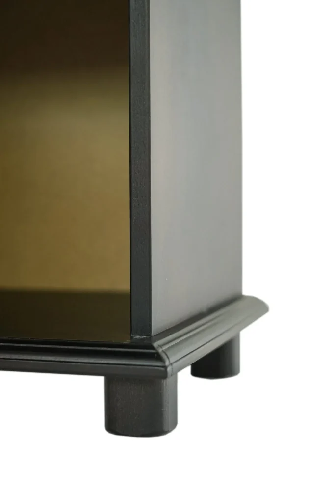 Noptiera insertie lemn culoare negru - 49x58x36 cm