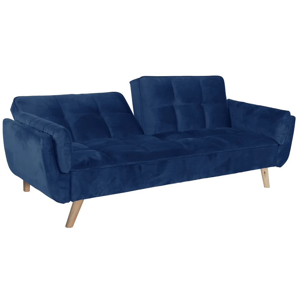 Canapea extensibila, albastru regal/stejar, FILEMA