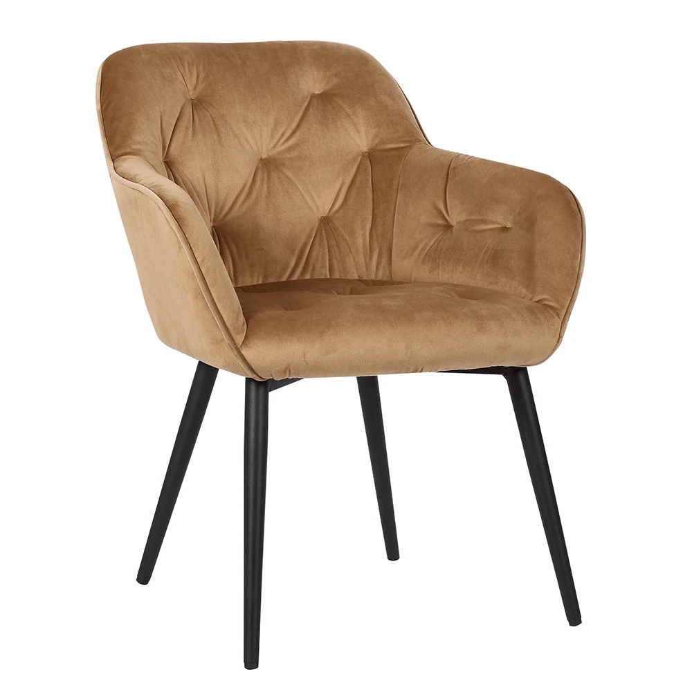 Fotoliu de design, material textil Velvet maro, BERILIO