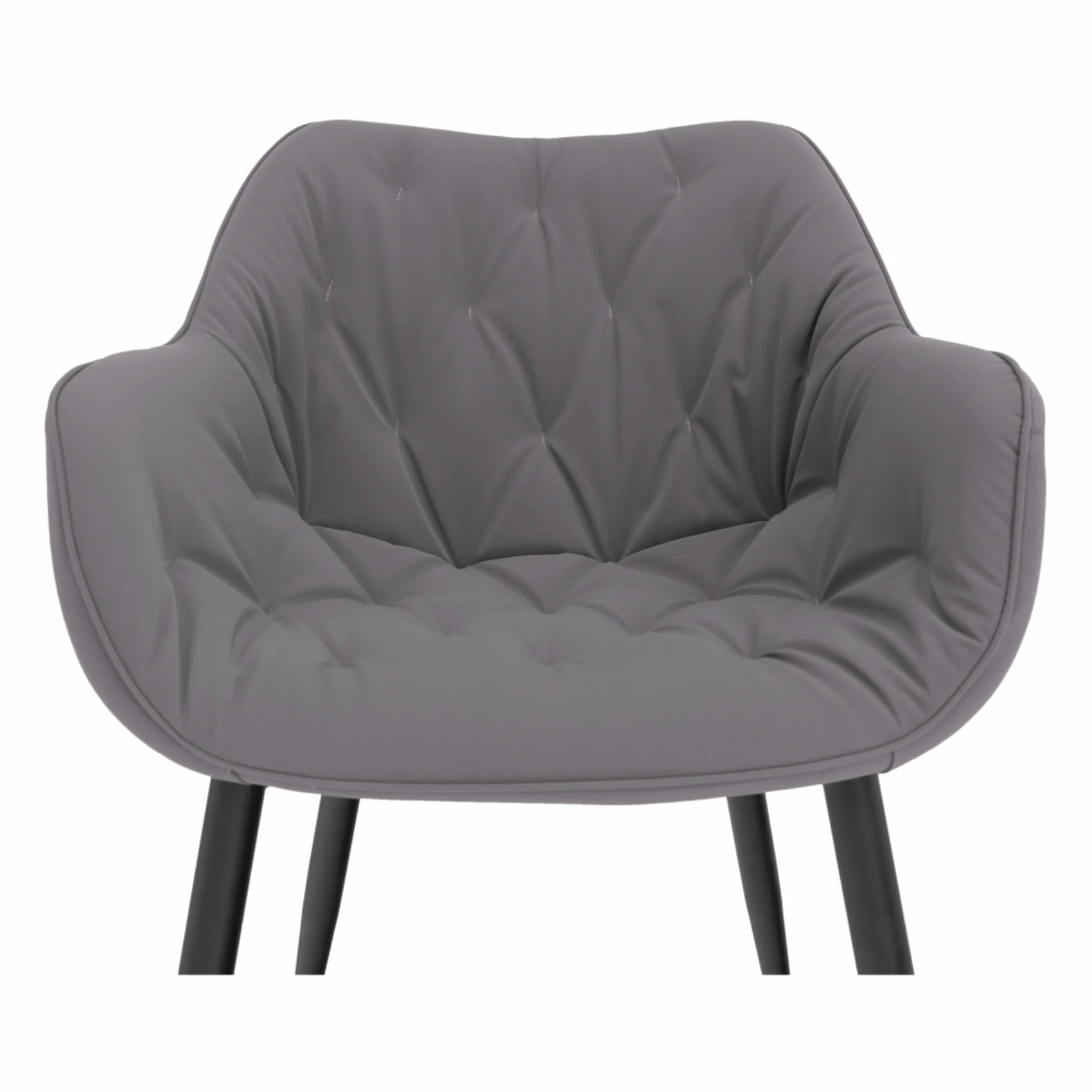 Fotoliu de design, material textil gri, FEDRIS