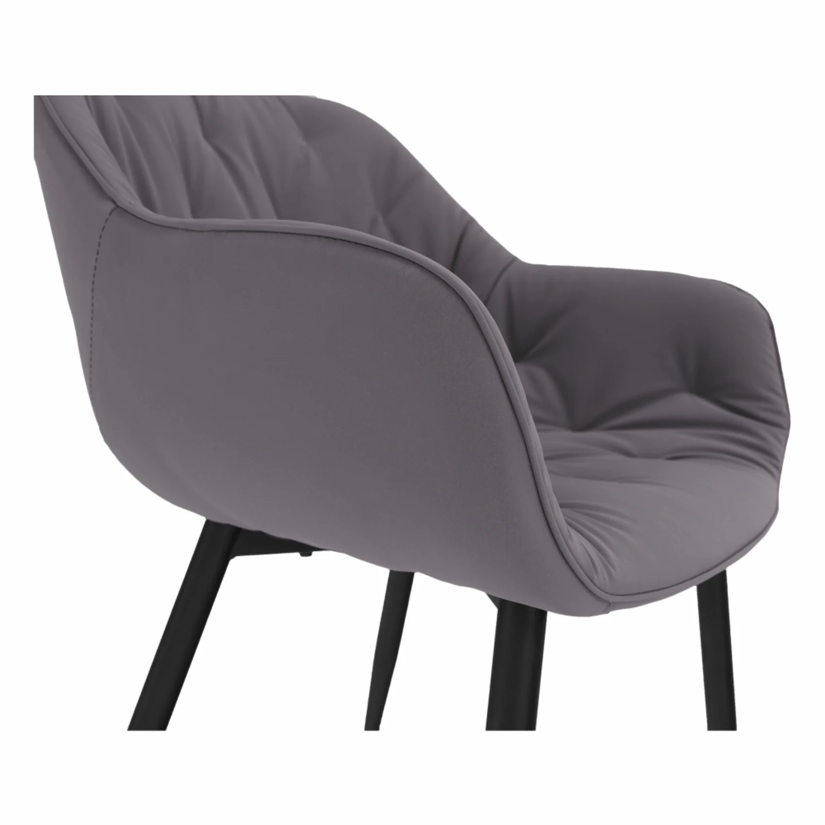 Fotoliu de design, material textil gri, FEDRIS