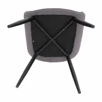 Fotoliu de design, material textil gri, FEDRIS