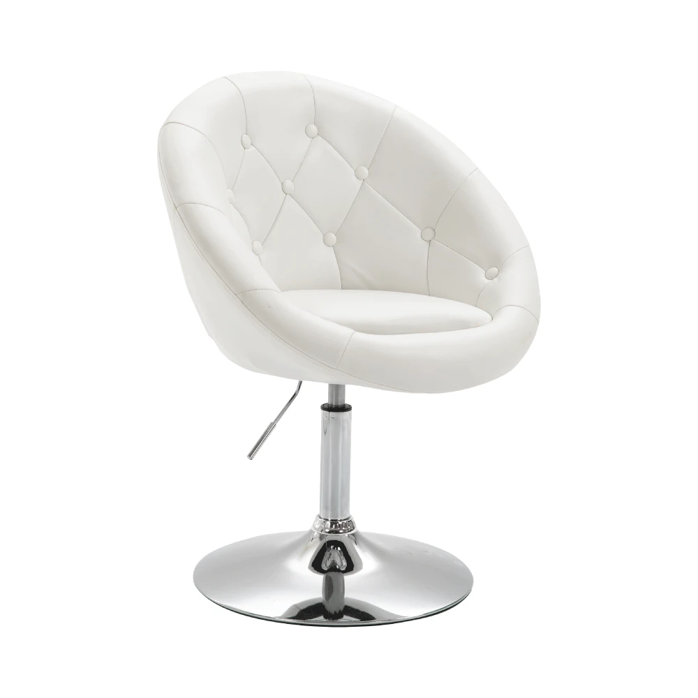 Fotoliu rotativ, alb/crom, GULEN