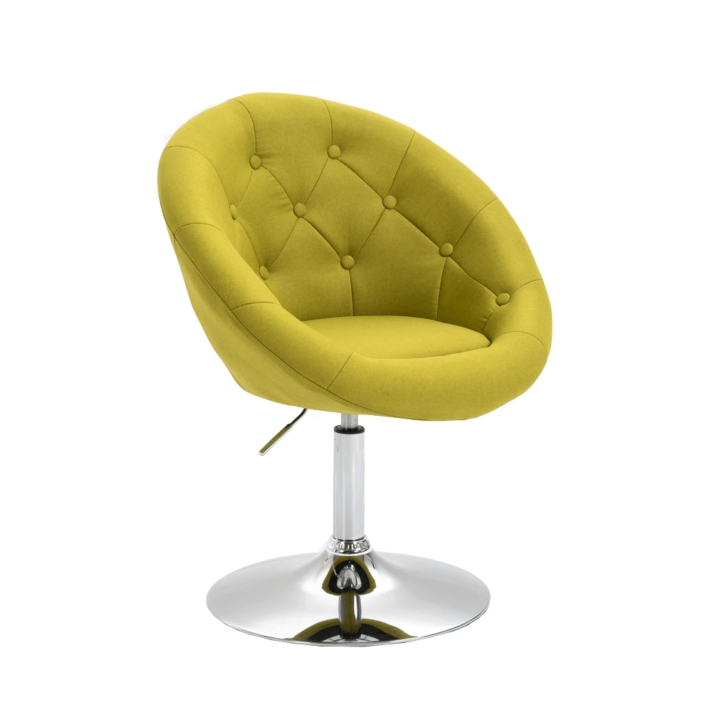 Fotoliu rotativ, galben verzui/crom, GULEN