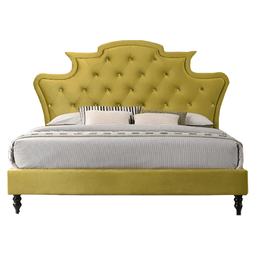 Pat de lux, catifea Velvet auriu, 160x200 cm, REINA