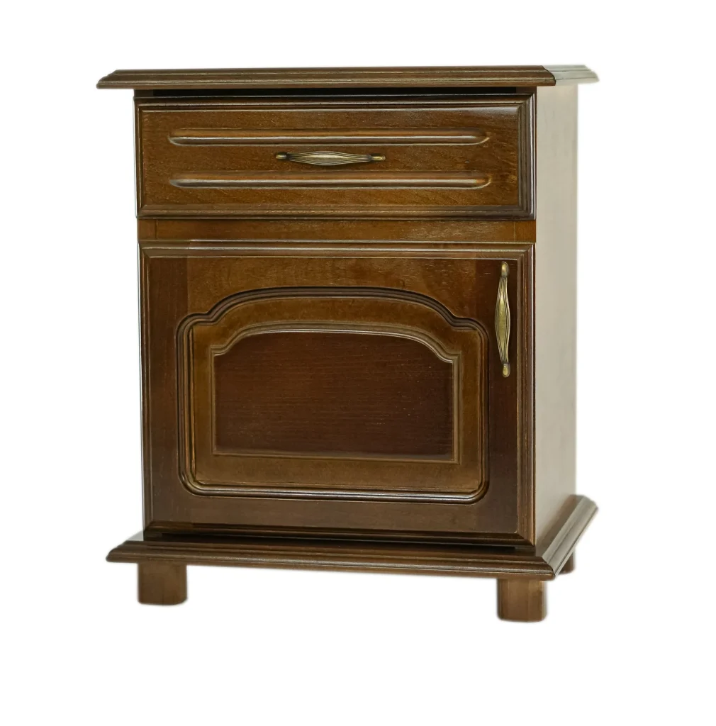 Noptiera Insertie Lemn Culoare Nuc - 49x58x36 Cm